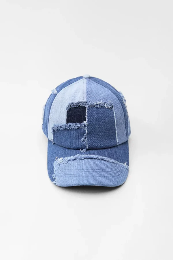 Casquette en jean patchwork - Image 2
