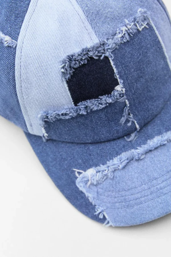 Casquette en jean patchwork - Image 3