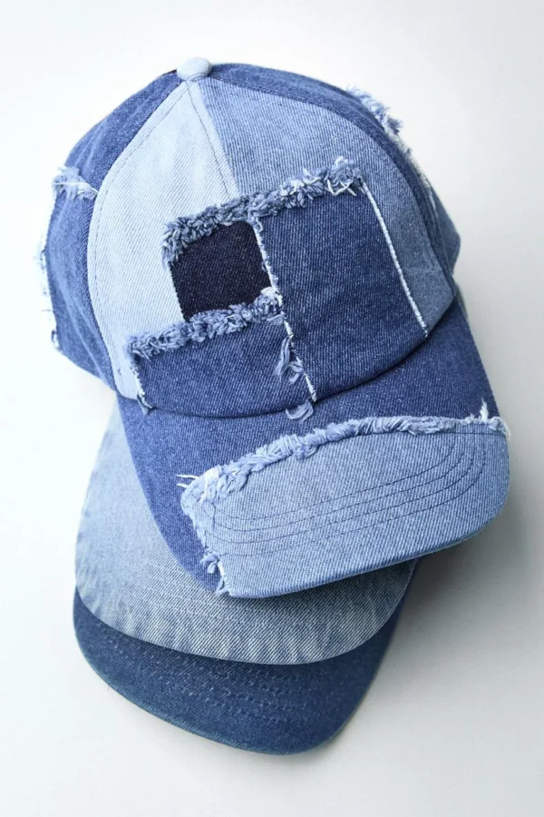 Casquette en jean patchwork - Image 5