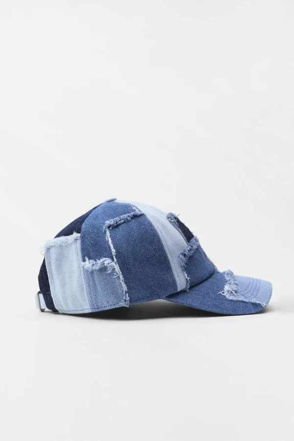 Casquette en jean patchwork - Image 4